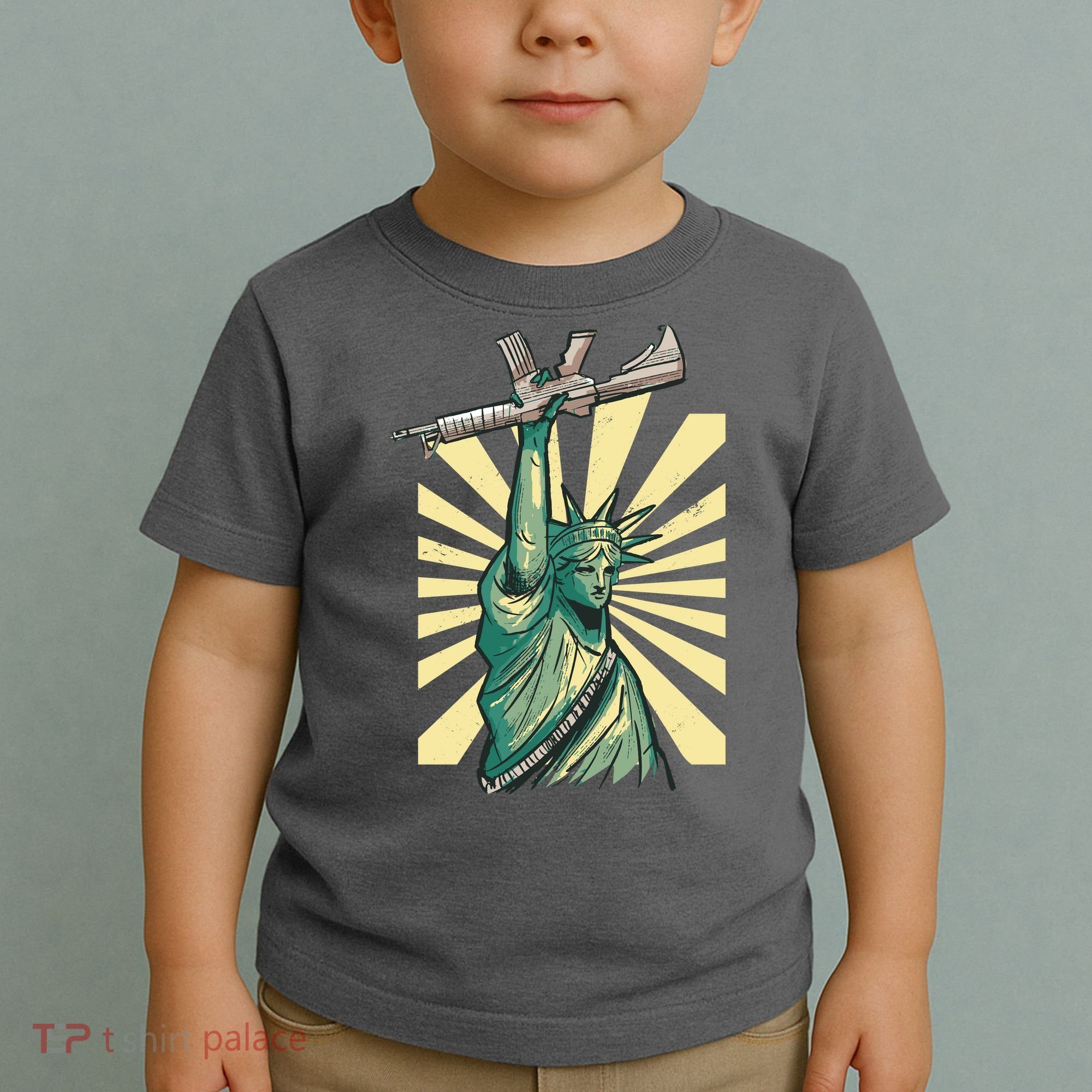Statue Of Liberty Holding Gun Toddler T-Shirt