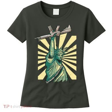 Statue Of Liberty Holding Gun Women's T-Shirt