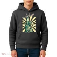 Statue Of Liberty Holding Gun Kids Hoodie thumb 4