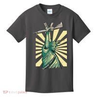 Statue Of Liberty Holding Gun Kids T-Shirt thumb 0