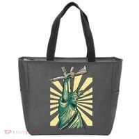Statue Of Liberty Holding Gun Tote Bag thumb 0