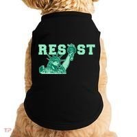 Statue of Liberty Resist Graphic Resistance Anti Trump Doggie Tank thumb 0