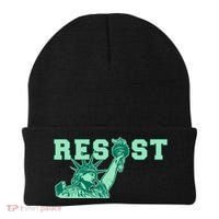 Statue of Liberty Resist Graphic Resistance Anti Trump Beanie thumb 0