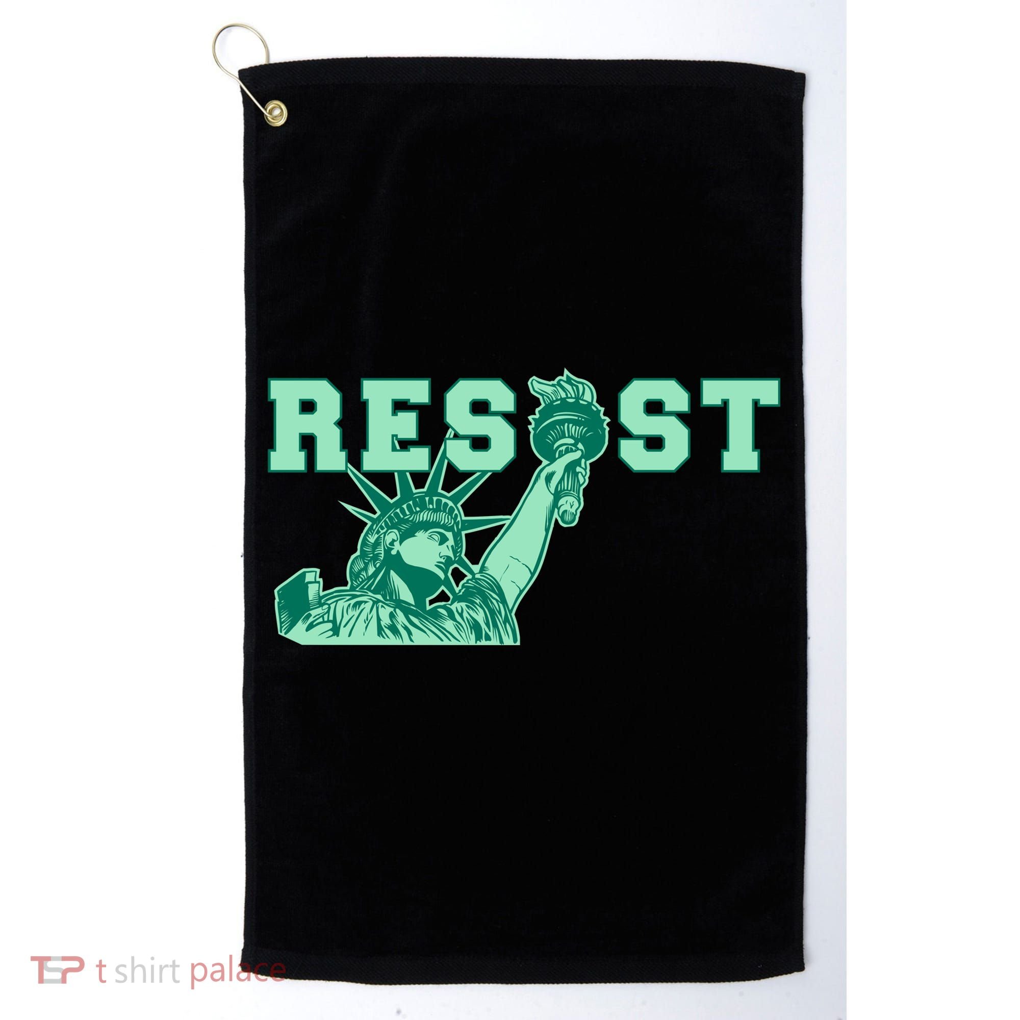 Statue of Liberty Resist Graphic Resistance Anti Trump Golf Towel