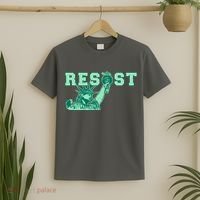 Statue of Liberty Resist Graphic Resistance Anti Trump T-Shirt thumb 2