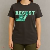 Statue of Liberty Resist Graphic Resistance Anti Trump T-Shirt thumb 4