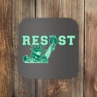 Statue of Liberty Resist Graphic Resistance Anti Trump Coaster thumb 0