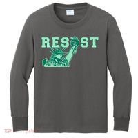 Statue of Liberty Resist Graphic Resistance Anti Trump Kids Long Sleeve Shirt thumb 0