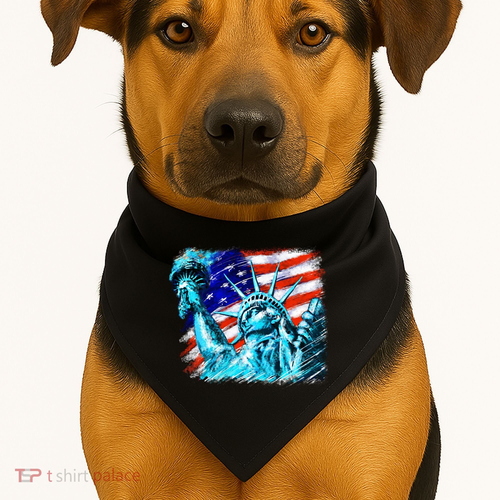 Statue Of Liberty USA USA-Made Doggie Bandana