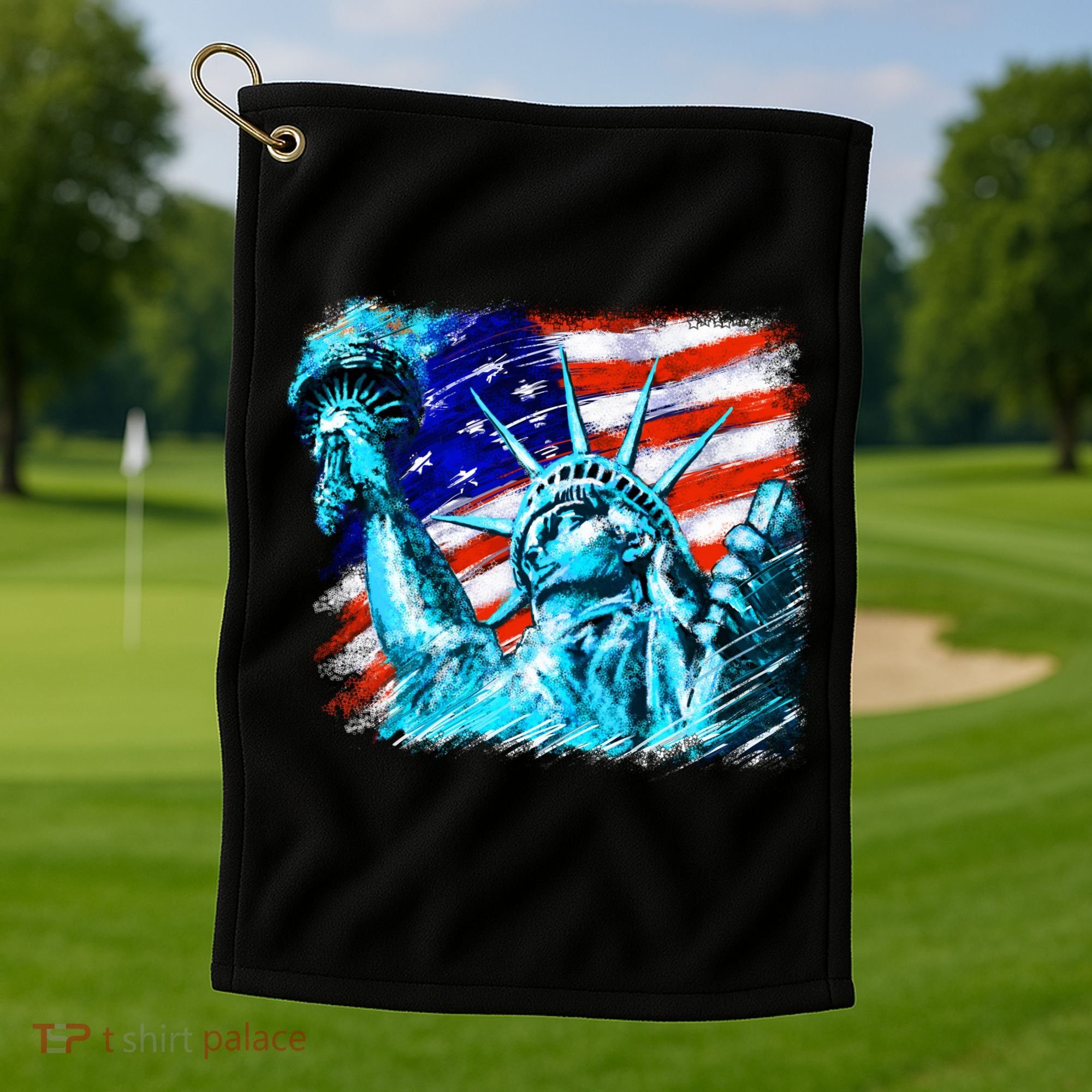 Statue Of Liberty USA Golf Towel