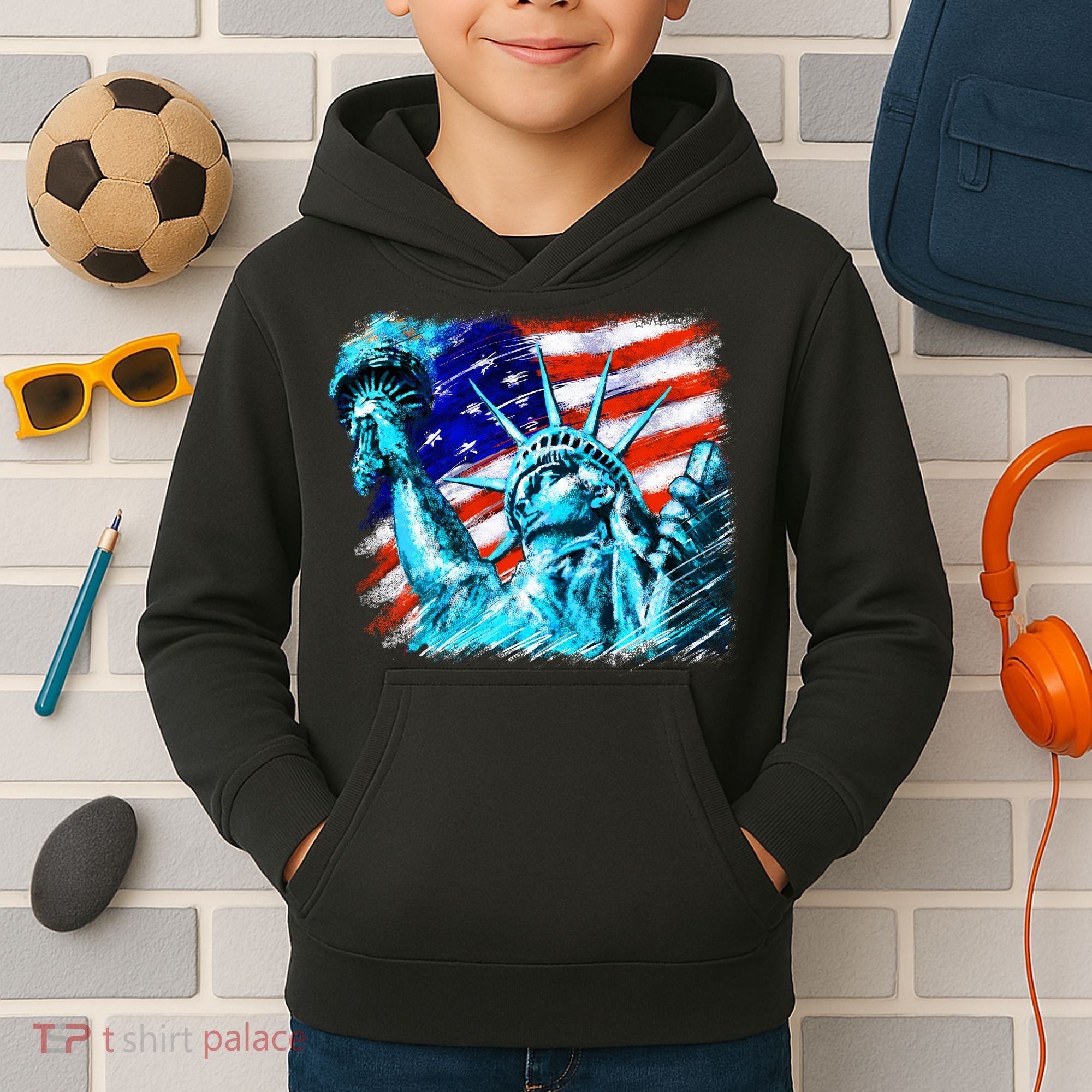 Statue Of Liberty USA Kids Hoodie