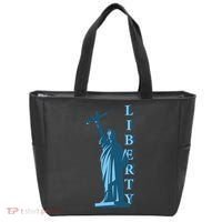 Stature Of Liberty Holding AR-15 Assault Rifle Tote Bag thumb 0