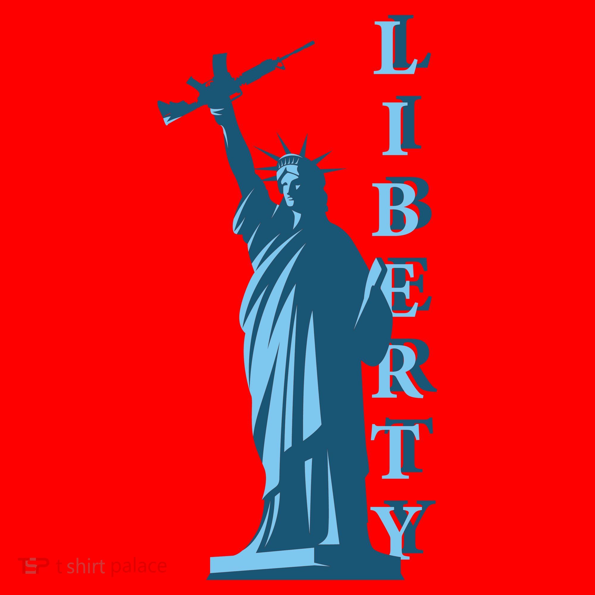 Stature Of Liberty Holding AR-15 Assault Rifle Santa Hat