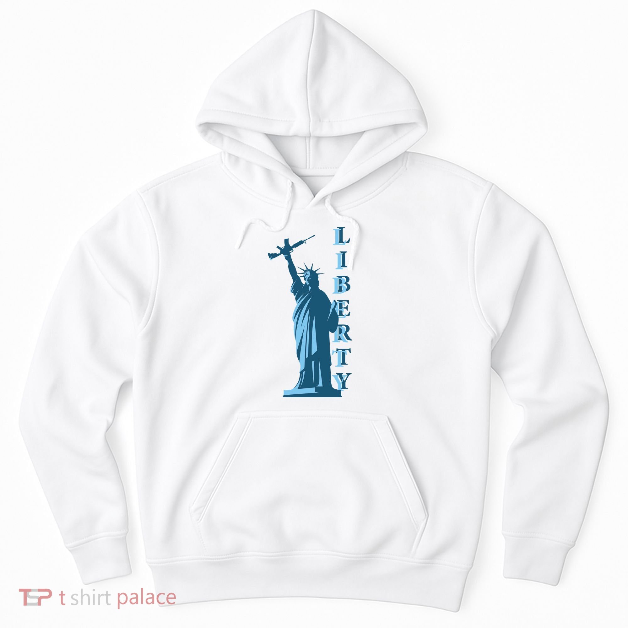 Stature Of Liberty Holding AR-15 Assault Rifle Hoodie