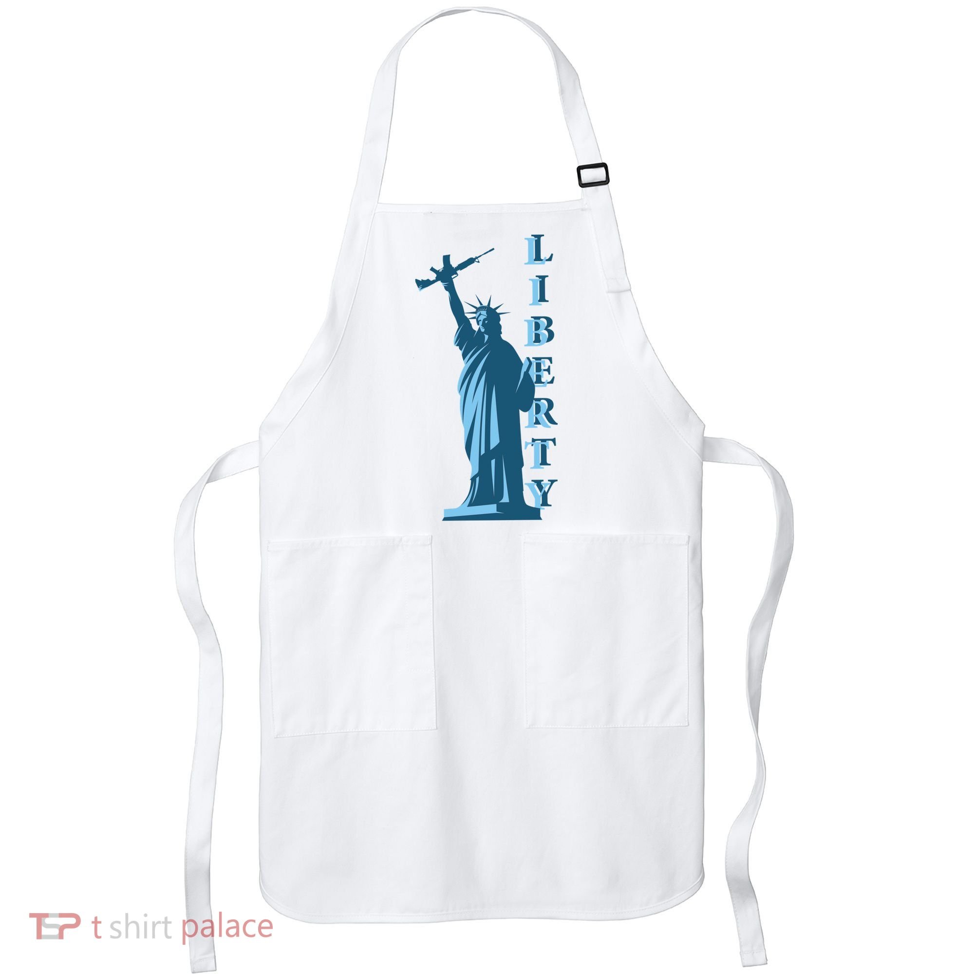 Stature Of Liberty Holding AR-15 Assault Rifle Apron