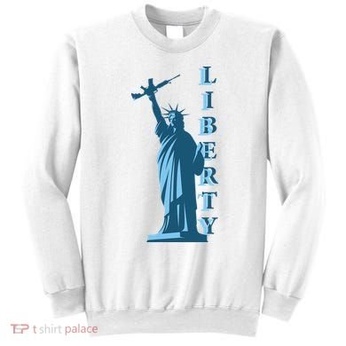 Stature Of Liberty Holding AR-15 Assault Rifle Sweatshirt