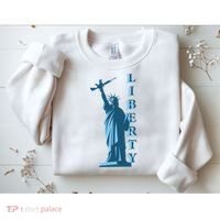 Stature Of Liberty Holding AR-15 Assault Rifle Sweatshirt thumb 2