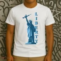 Stature Of Liberty Holding AR-15 Assault Rifle T-Shirt thumb 3