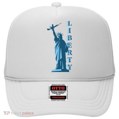 Stature Of Liberty Holding AR-15 Assault Rifle Hat