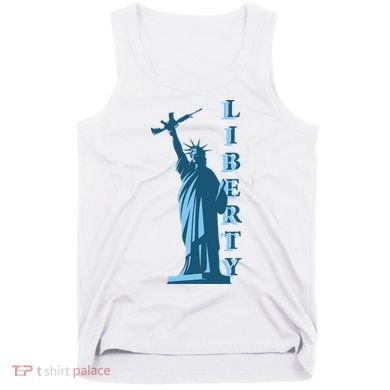 Stature Of Liberty Holding AR-15 Assault Rifle Tank Top