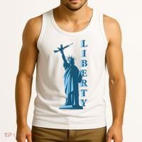 Stature Of Liberty Holding AR-15 Assault Rifle Tank Top thumb 3