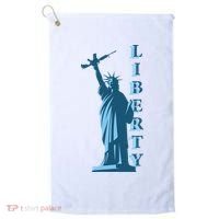 Stature Of Liberty Holding AR-15 Assault Rifle Golf Towel thumb 0