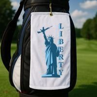 Stature Of Liberty Holding AR-15 Assault Rifle Golf Towel thumb 2