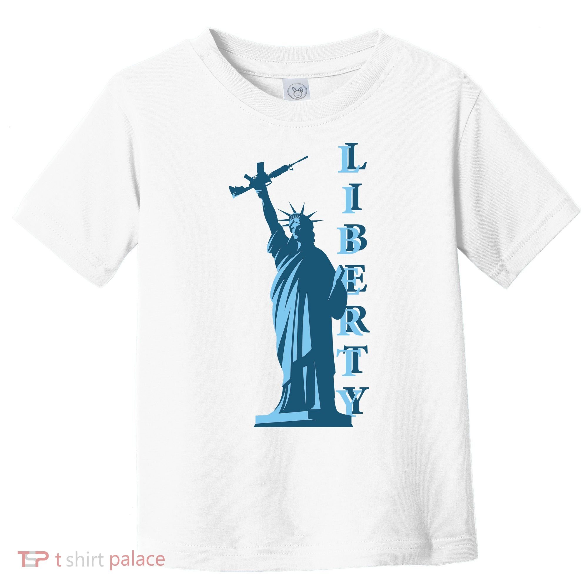 Stature Of Liberty Holding AR-15 Assault Rifle Toddler T-Shirt