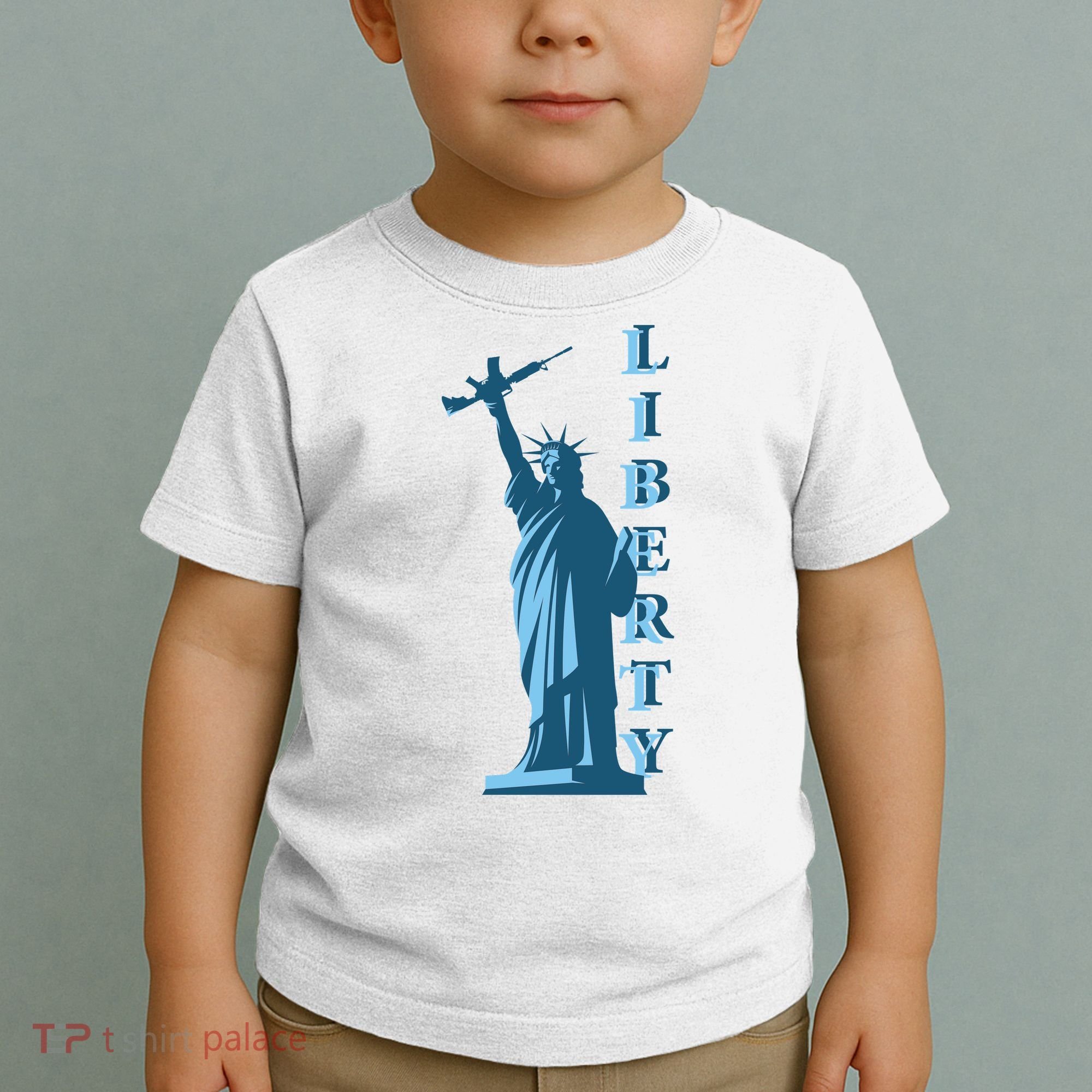 Stature Of Liberty Holding AR-15 Assault Rifle Toddler T-Shirt