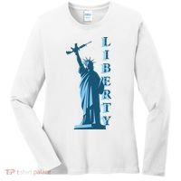 Stature Of Liberty Holding AR-15 Assault Rifle Women's Long Sleeve Shirt thumb 0