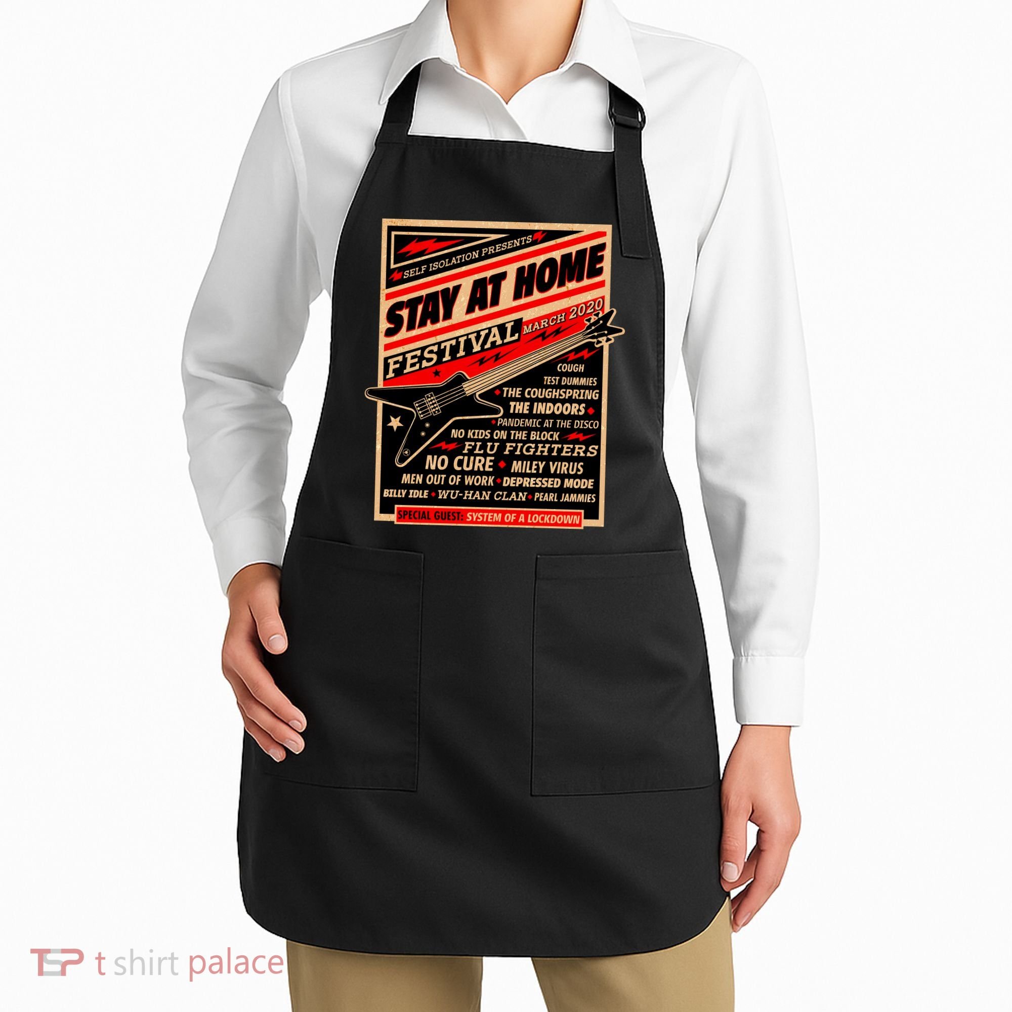 Stay At Home Festival Concert Poster Quarantine Apron
