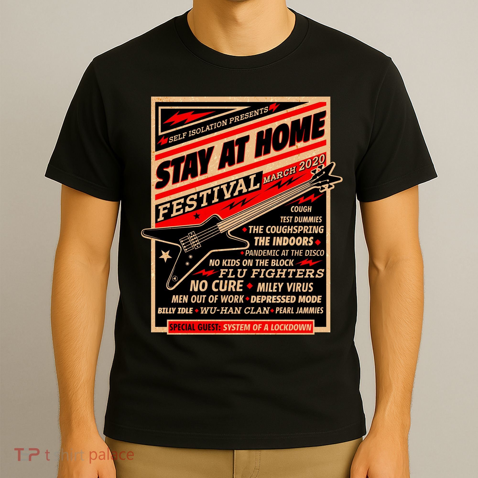 Stay At Home Festival Concert Poster Quarantine T-Shirt