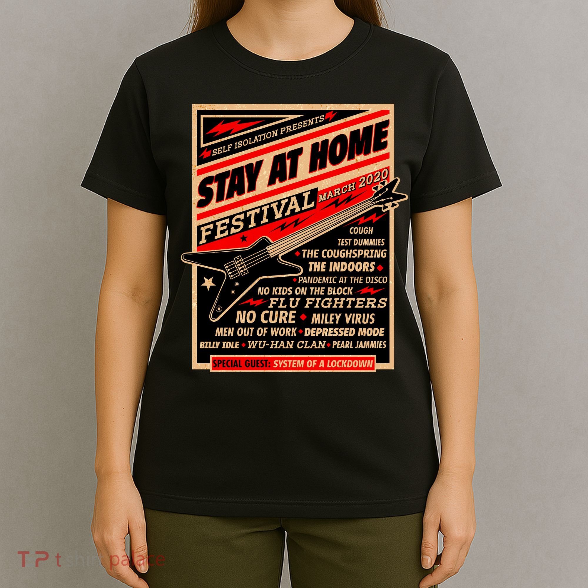 Stay At Home Festival Concert Poster Quarantine T-Shirt