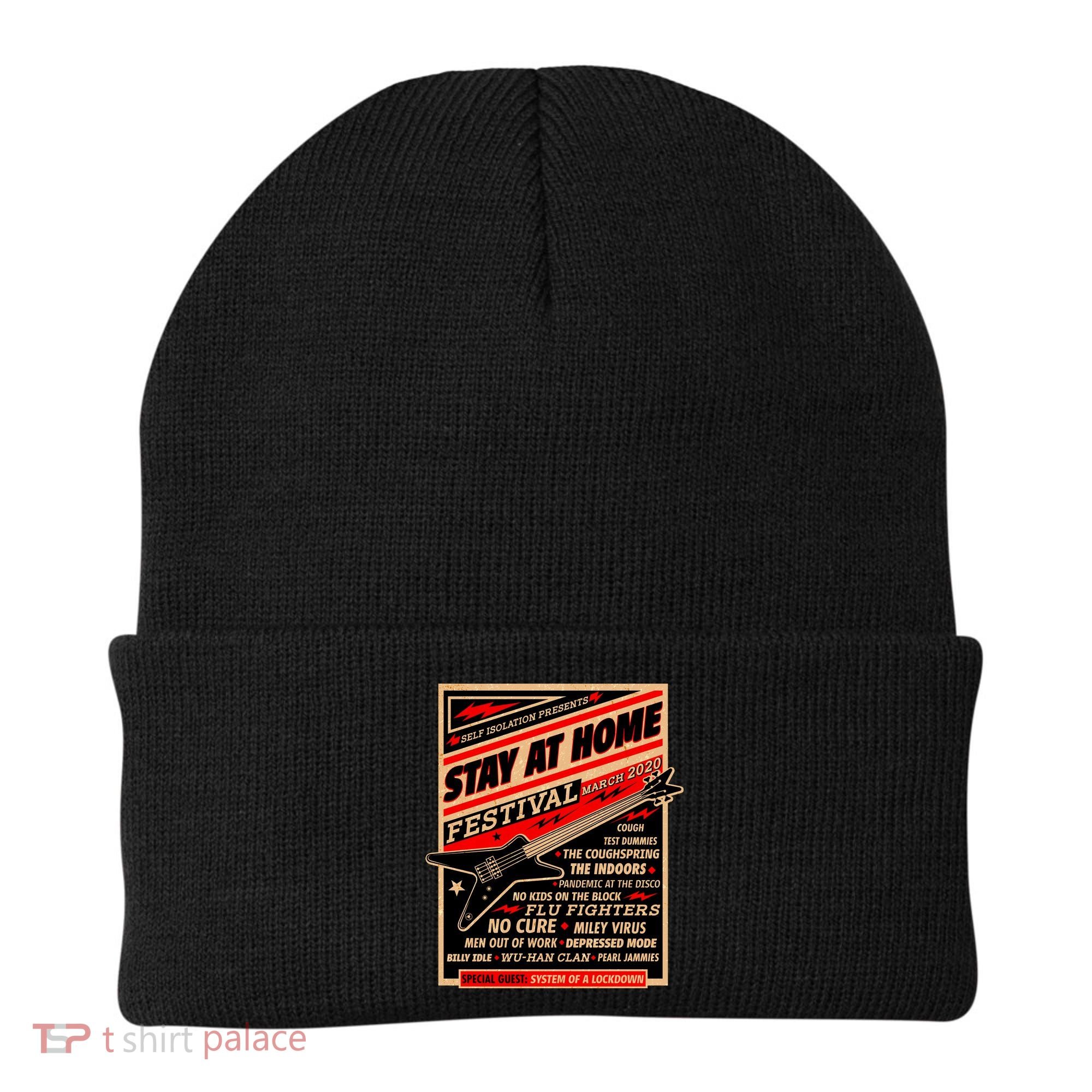 Stay At Home Festival Concert Poster Quarantine Beanie