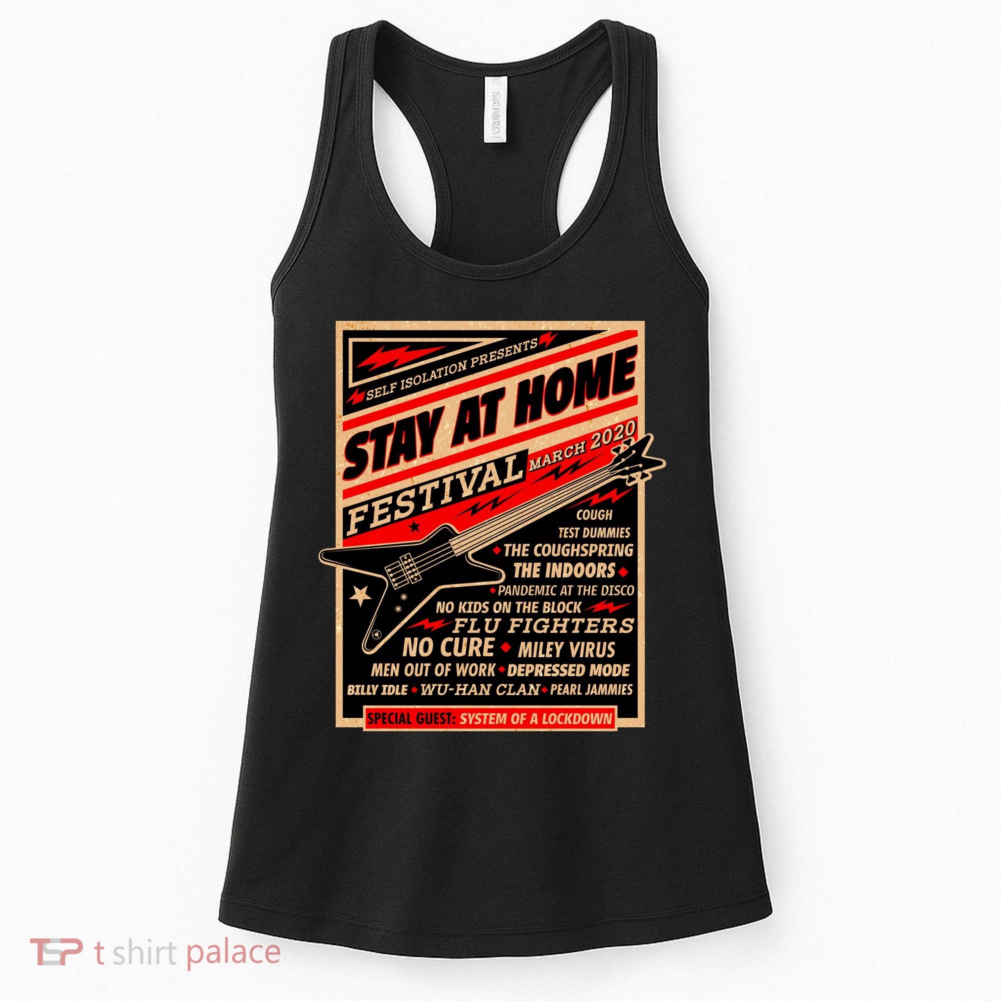 Stay At Home Festival Concert Poster Quarantine Women's Tank Top