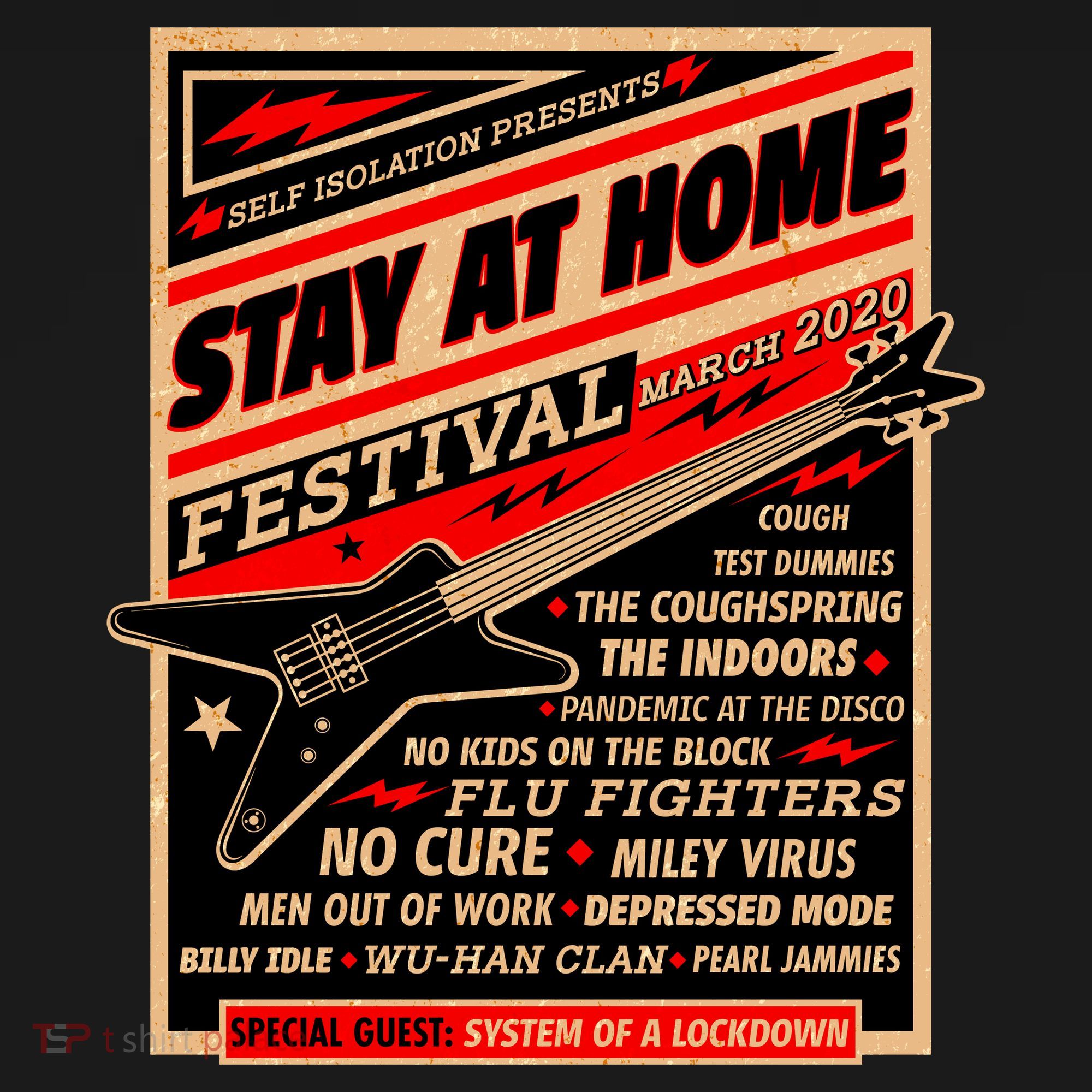 Stay At Home Festival Concert Poster Quarantine Women's Tank Top