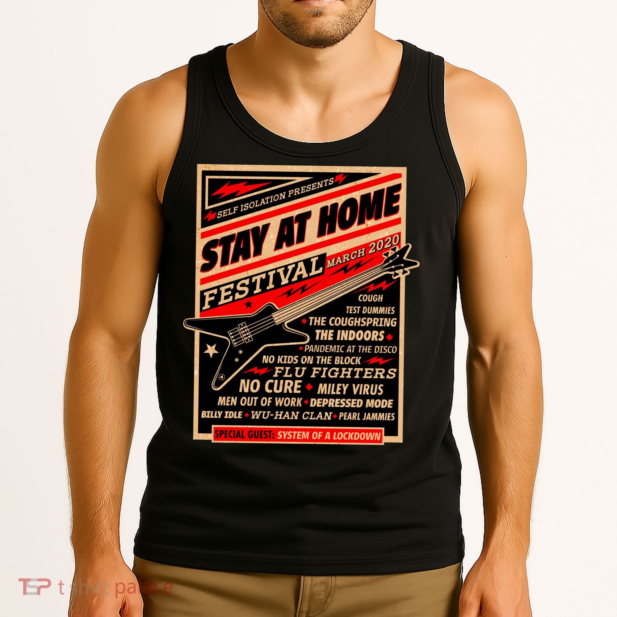 Stay At Home Festival Concert Poster Quarantine Tank Top