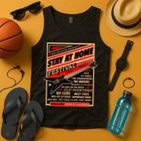 Stay At Home Festival Concert Poster Quarantine Tank Top thumb 4