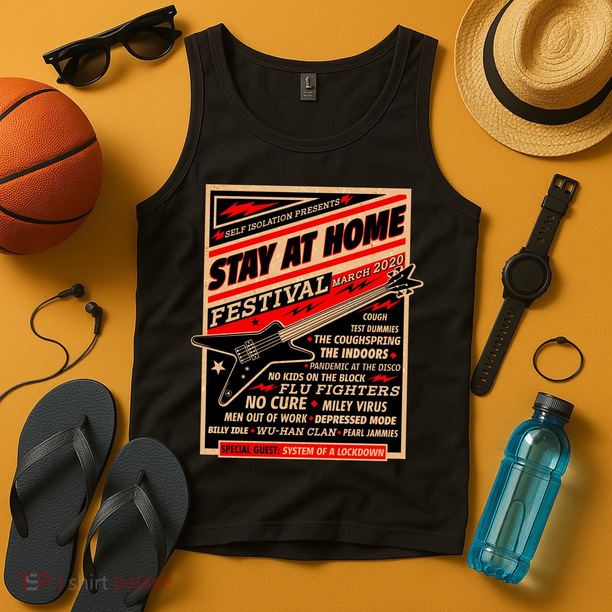 Stay At Home Festival Concert Poster Quarantine Tank Top