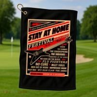 Stay At Home Festival Concert Poster Quarantine Golf Towel thumb 1