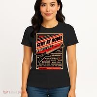 Stay At Home Festival Concert Poster Quarantine Women's T-Shirt thumb 4
