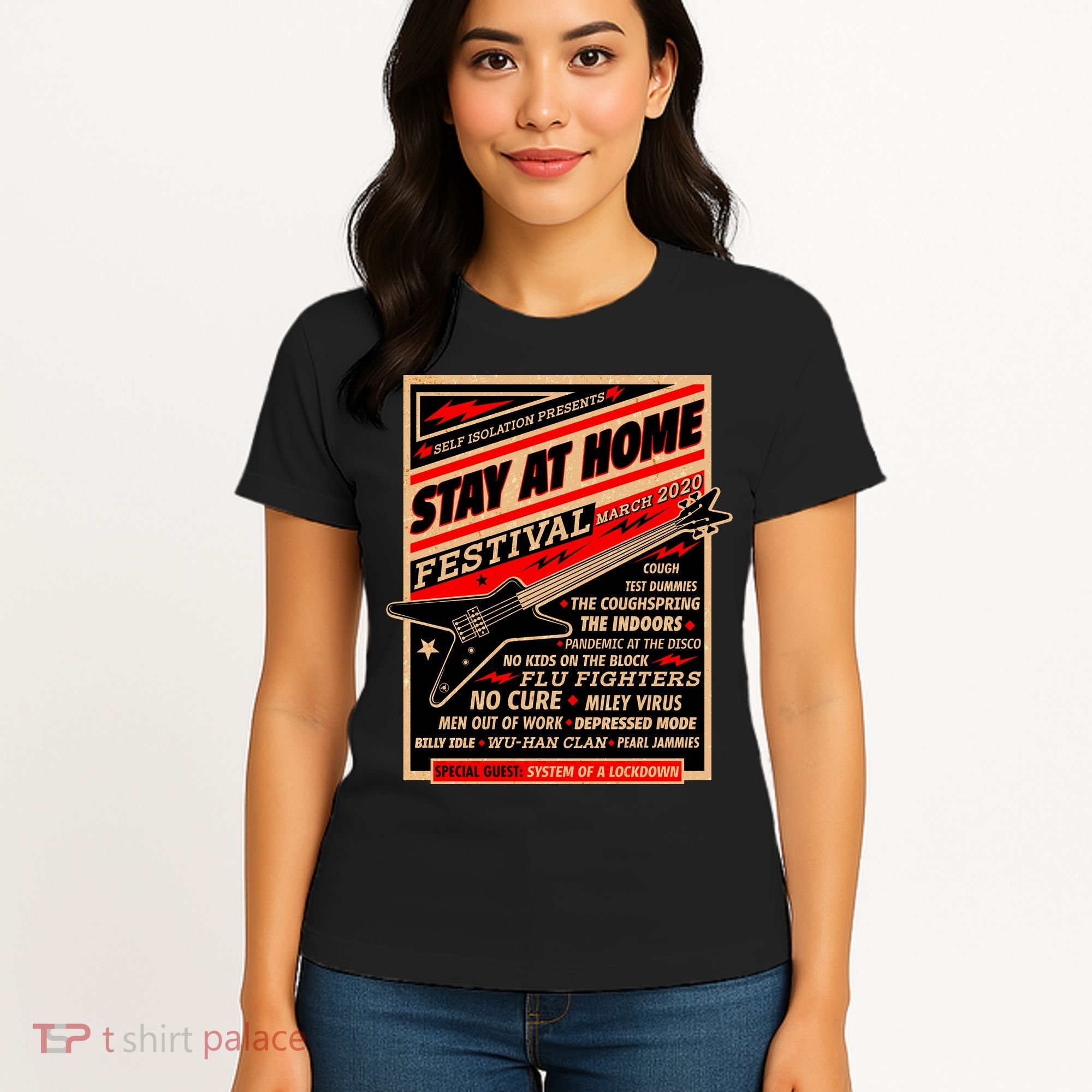 Stay At Home Festival Concert Poster Quarantine Women's T-Shirt
