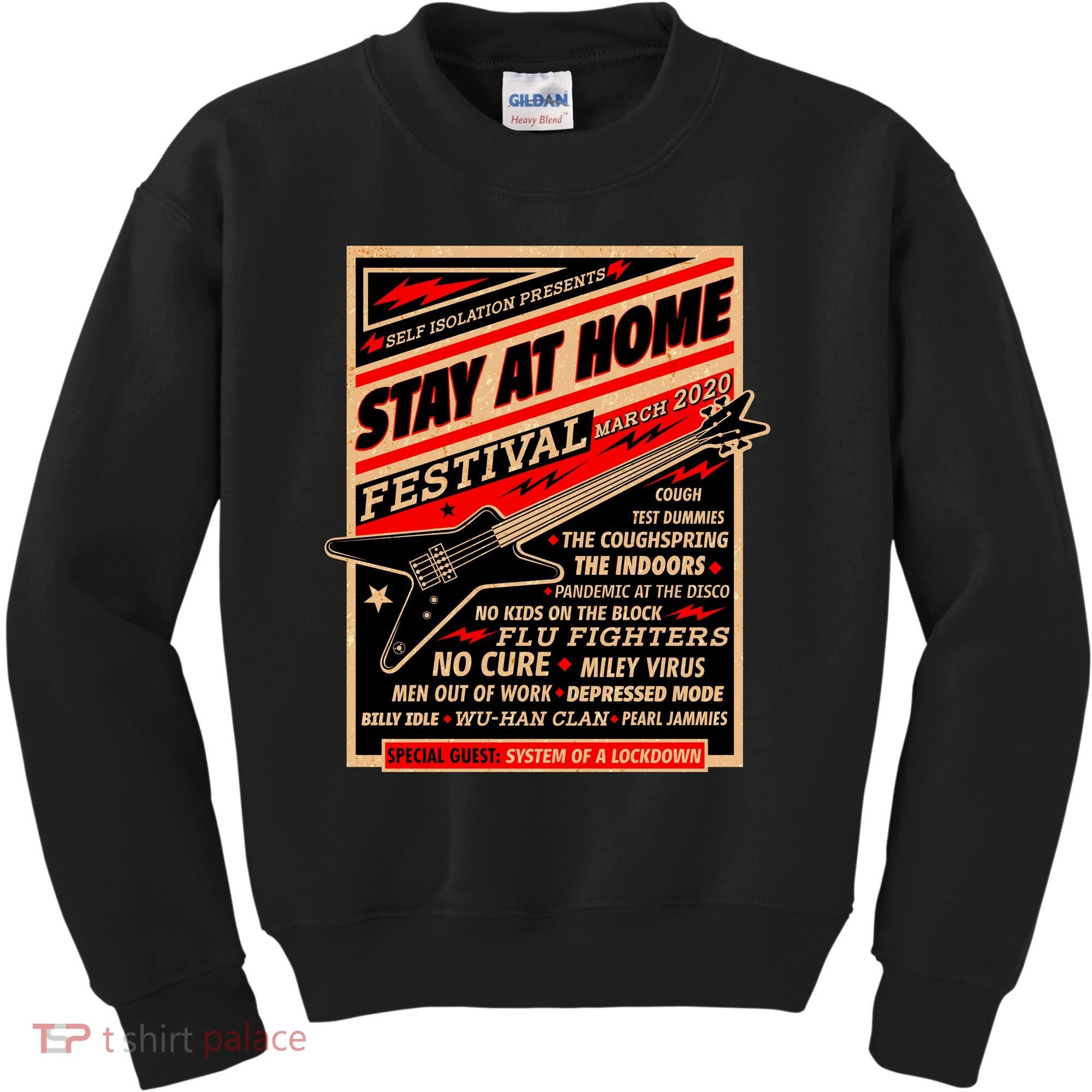 Stay At Home Festival Concert Poster Quarantine Kids Sweatshirt