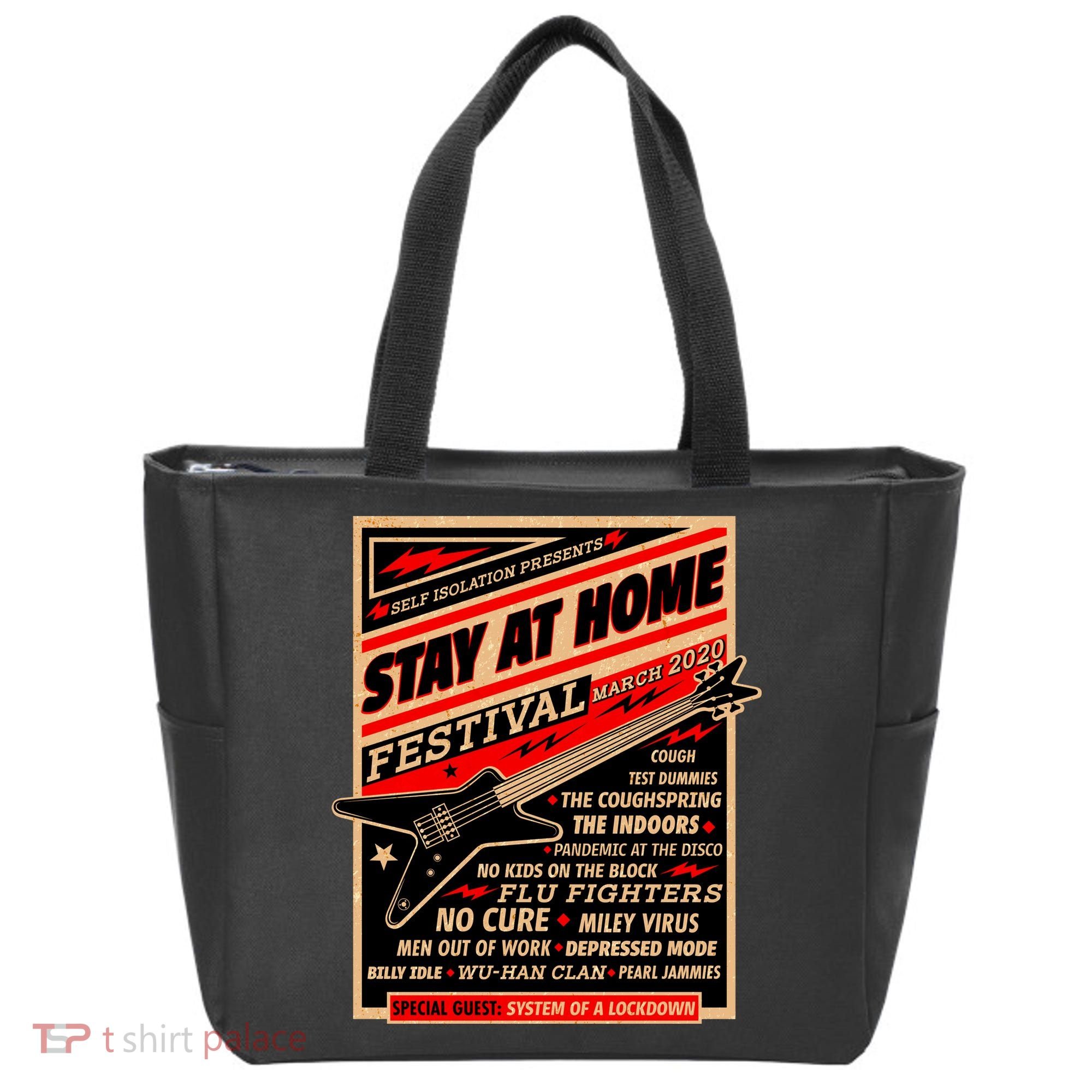 Stay At Home Festival Concert Poster Quarantine Tote Bag