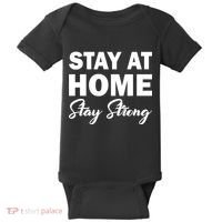 Stay At Home Stay Strong Baby Bodysuit thumb 0