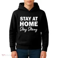Stay At Home Stay Strong Kids Hoodie thumb 4