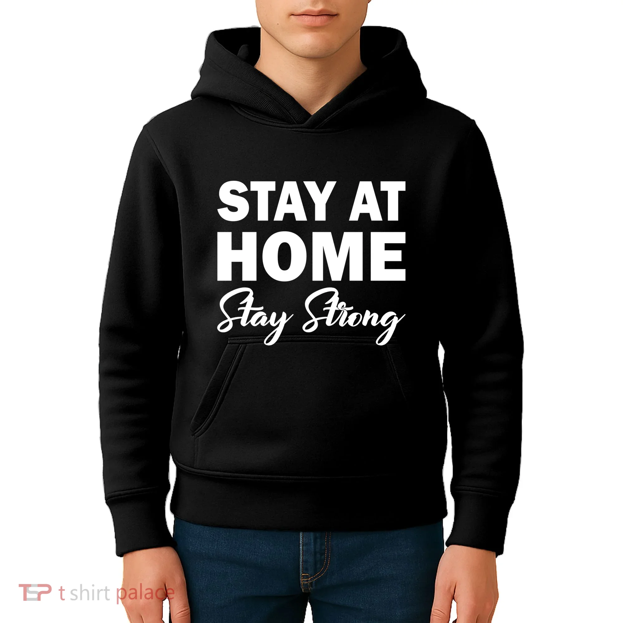Stay At Home Stay Strong Kids Hoodie