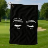 Stay Away Always Tired Golf Towel thumb 1
