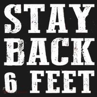 Stay Back 6 Feet Funny Social Distance Ornament thumb 1