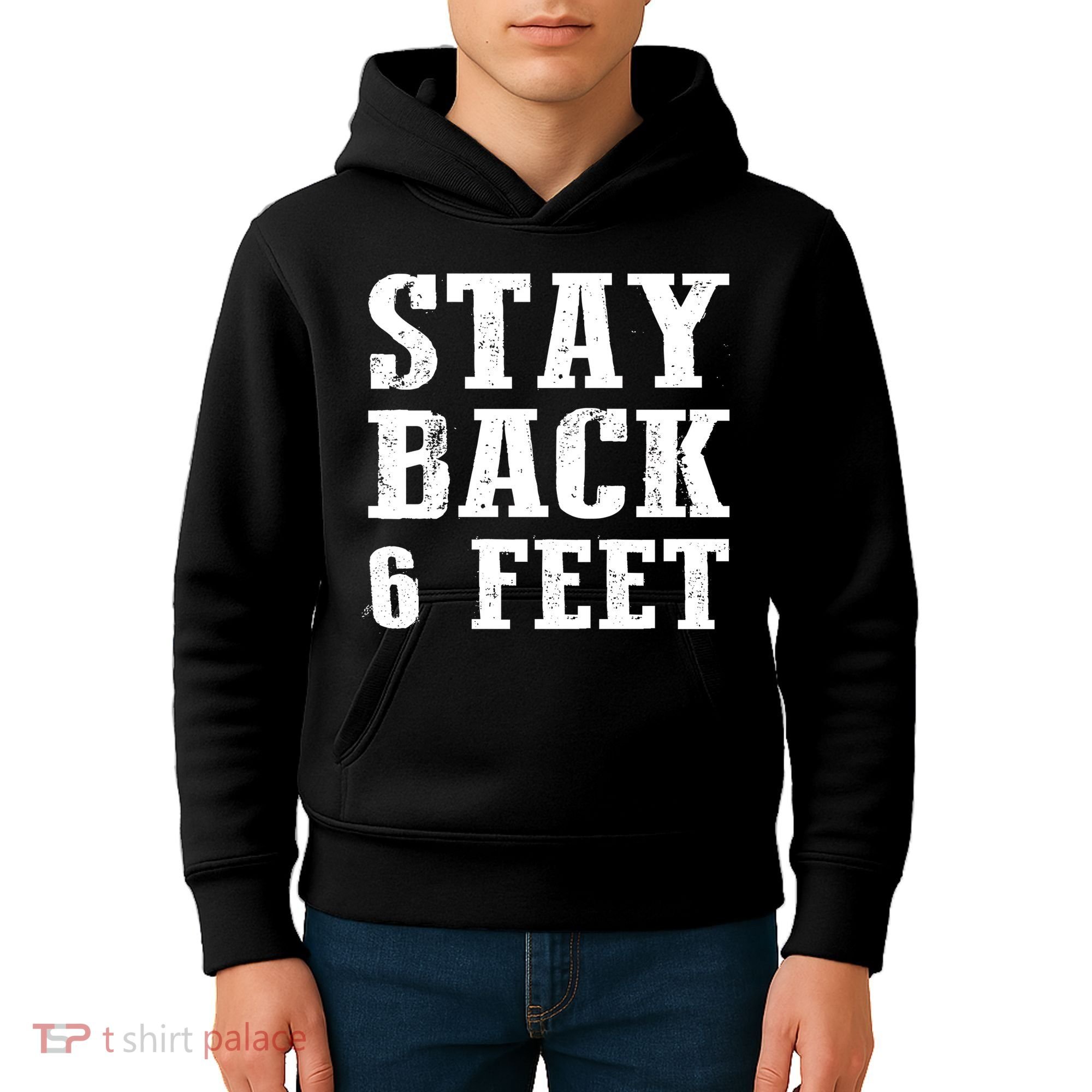 Stay Back 6 Feet Funny Social Distance Kids Hoodie